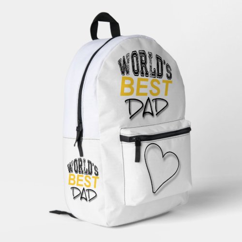 Worlds Best Dad Fathers Day BP Printed Backpack