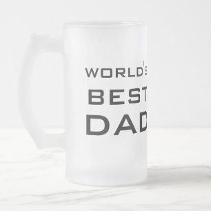 World's Best Dad Father's Day Custom Frosted Glass Beer Mug