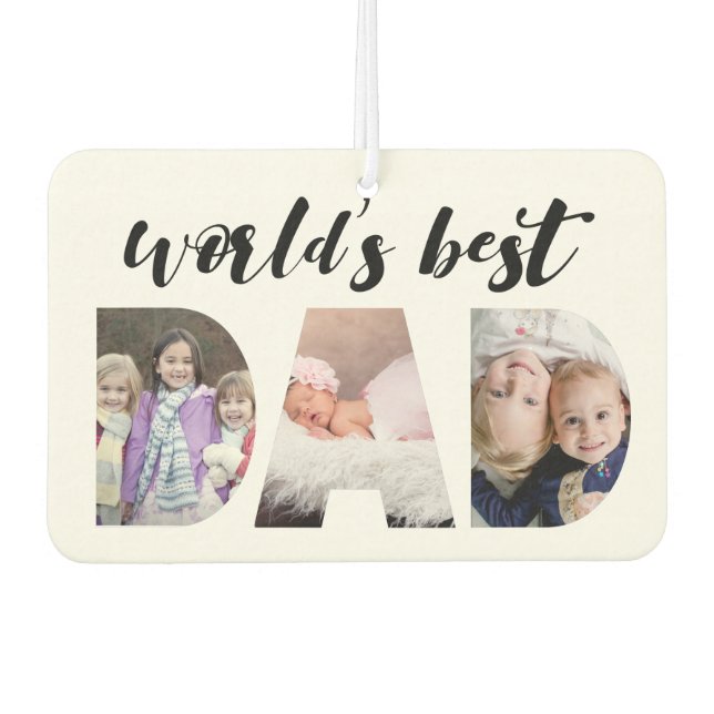 World's Best Dad | Father's Day Photo Air Freshener (Front)