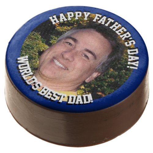 Worlds Best Dad Fathers Day Photo Chocolate Covered Oreo