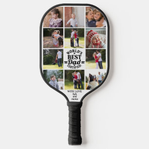World's Best Dad Father's Day photo collage Pickleball Paddle