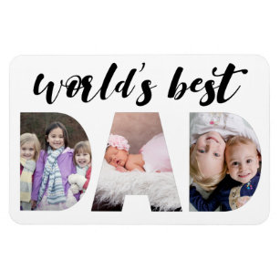 Personalised Worlds Best Dad Fridge Magnet Birthday Christmas Fathers Day Gift 