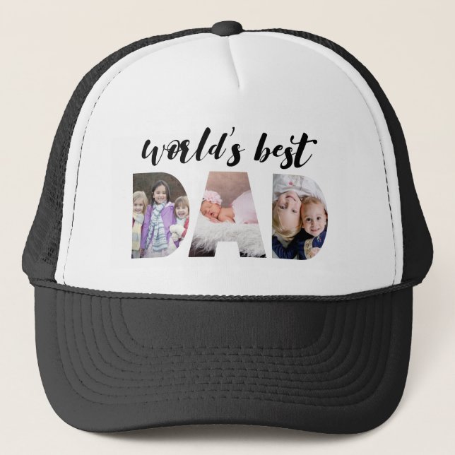 World's Best Dad | Father's Day Photo  Trucker Hat (Front)