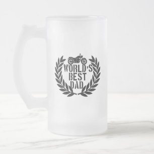 World's Best Dad Frosted Glass Beer Mug