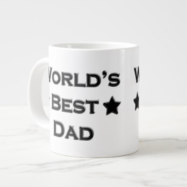 World's Best Dad Giant Coffee Mug (Front Left)