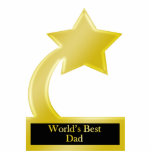 World's Best Dad, Gold Star Award Trophy Statuette