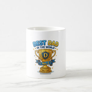 World's Best Dad Golden Trophy Coffee Mug