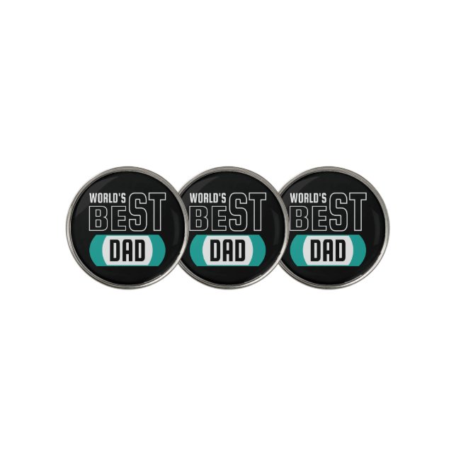 Worlds Best Dad  Golf Ball Marker (3 Up)