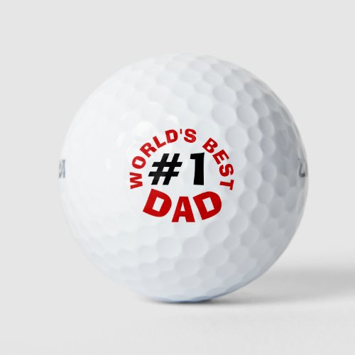 Worlds Best Dad Golf Balls