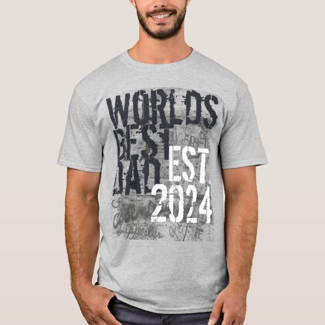 World's Best Dad Grunge 2014 Father's Day T-Shirt (Front)