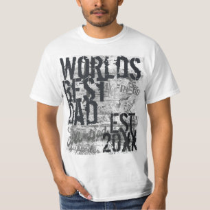 World's Best Dad Grunge Graffitti Text 2014 Tshirt