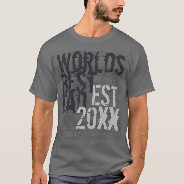 World's Best Dad Grunge Graffitti Text T-Shirt (Front)