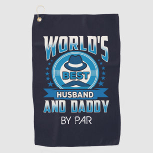 World's Best Dad Husband Personalized Fathers Day Golf Towel