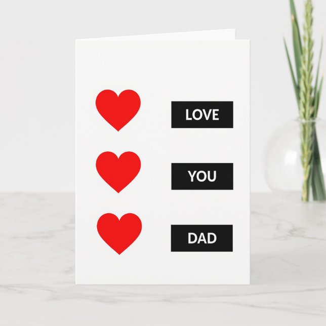 Worlds Best Dad I Love You Card (Front)