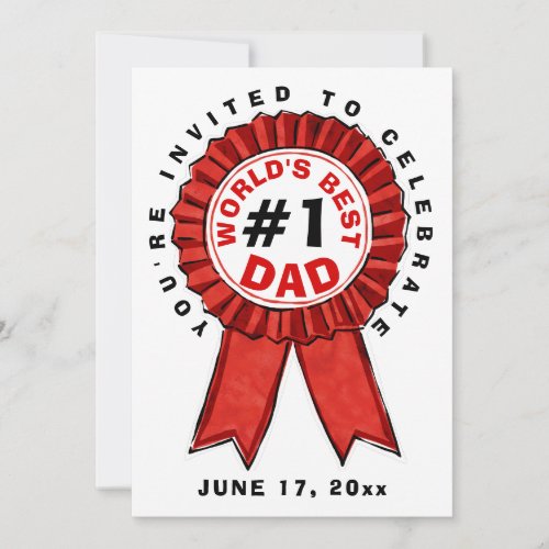 Worlds Best Dad Invitation