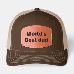 World's Best Dad Leather Patch Hat