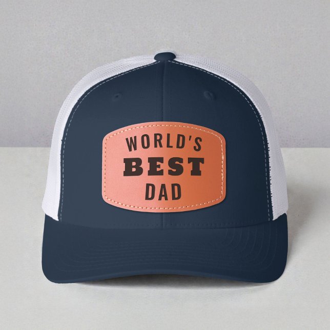 World's Best Dad Leather Patch Hat (World's Best Dad Leather Patch Hat)