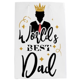 Worlds Best Dad  Medium Gift Bag