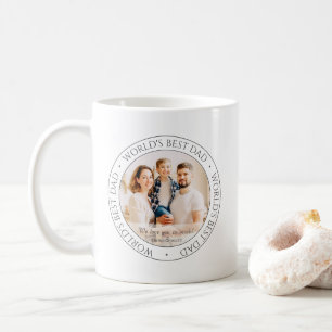 World's Best Dad Modern Classic Photo Coffee Mug