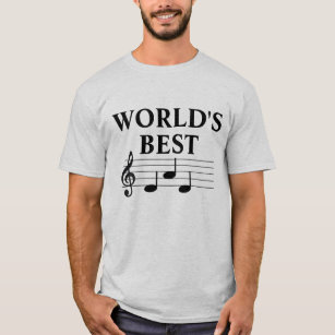 World's Best Dad Musician Music Note Treble Clef   T-Shirt