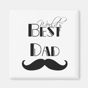 World's Best Dad Mustache Magnet