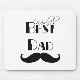 World's Best Dad Mustache Mouse Pad