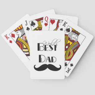 World's Best Dad Mustache Poker Cards