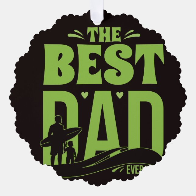 World's Best Dad Ornament Card (Front)