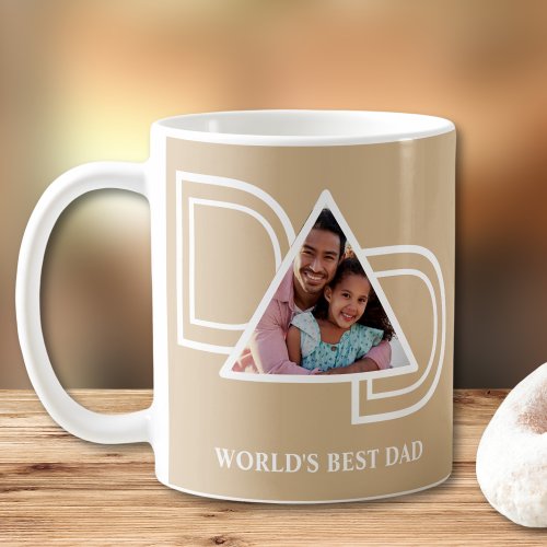 Worlds Best Dad Personalized Fathers Day Photo Coffee Mug