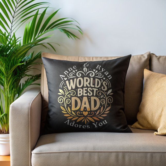 World's Best Dad Personalized Pillow (Creator Uploaded)