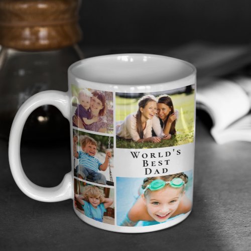 Worlds Best Dad Photo Collage Coffee Mug