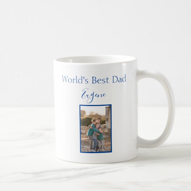 Worlds Best Dad Photo Customizable Frame Coffee Mug (Right)