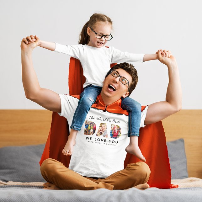 Worlds Best Dad Photo We Love You Mens T-Shirt (Creator Uploaded)