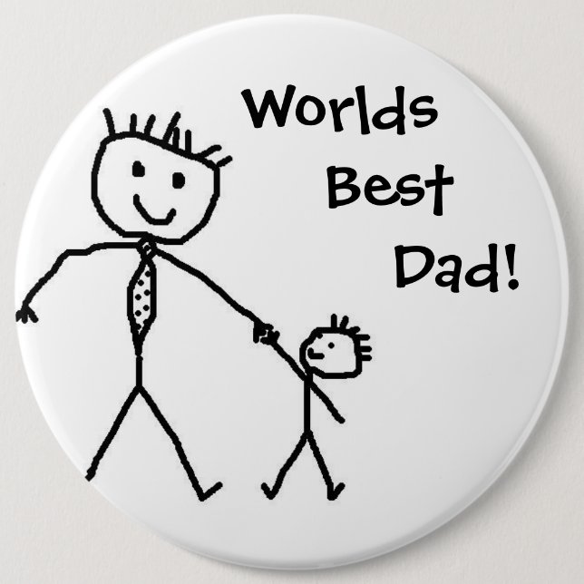 Worlds best dad! pinback button (Front)
