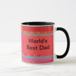 World's Best Dad, Pixel Plaid Mug