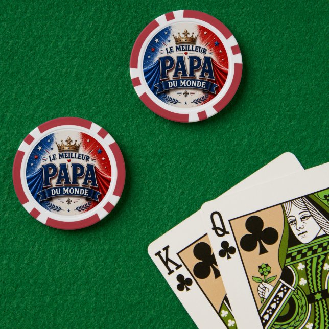 World's Best Dad Poker Chips (Poker Table (Double))