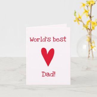 World's Best Dad! | Red Heart Father's Day Card
