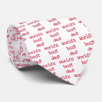 World's Best dad! | Red Heart - Father's day Neck Tie