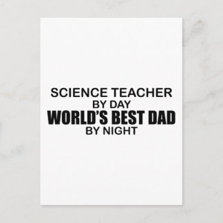 World's Best Dad - Science Teacher Postcard