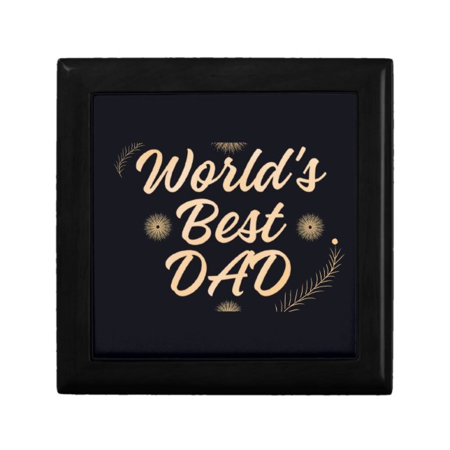 World's Best Dad  Simple Typography Fathers Gift Box (Front)