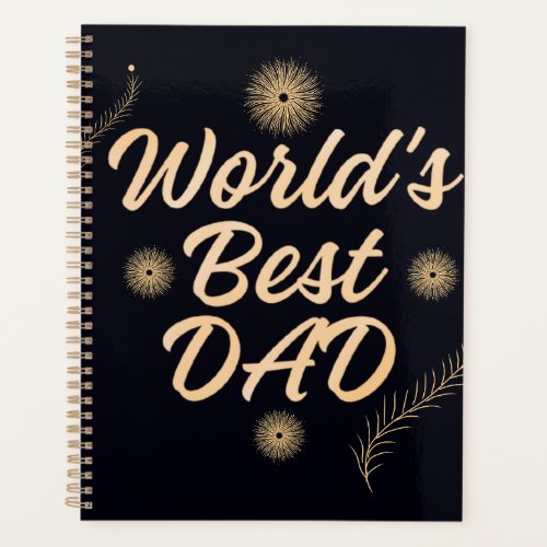 World's Best Dad  Simple Typography Fathers Planner