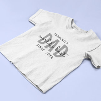 Worlds Best Dad Since 20XX Simple Dads T-Shirt