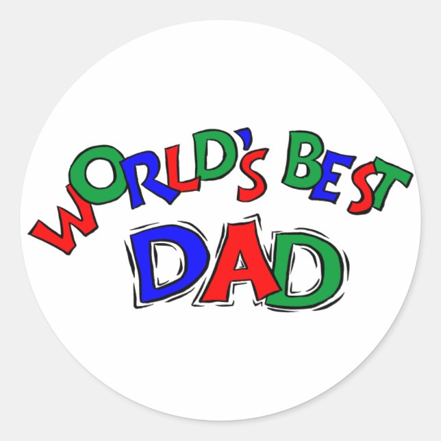 World's Best Dad Stickers (Front)