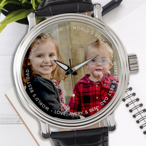 Worlds Best Dad Stylish Photo Watch