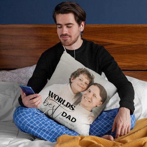 Worlds Best Dad Throw Pillow