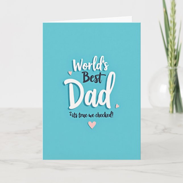 Worlds Best Dad Turquoise Card (Front)