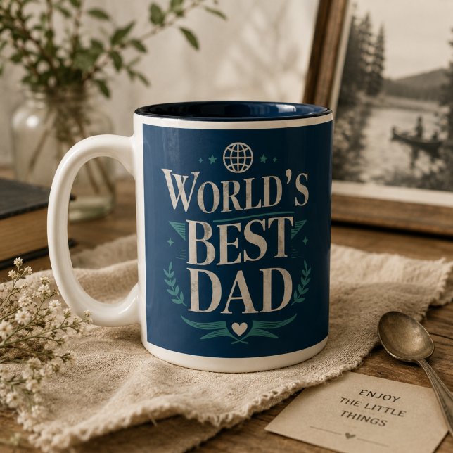 World's Best Dad Two-Tone Coffee Mug (Creator Uploaded)