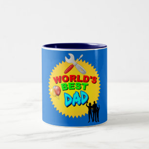 WORLD'S BEST DAD Two-Tone COFFEE MUG