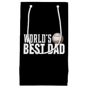 World's Best Dad Typography Baseball Gift Bag
