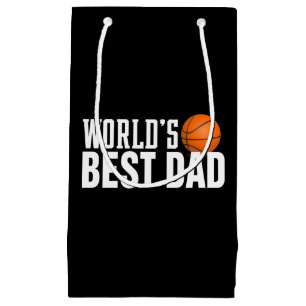 World's Best Dad Typography Basketball   Gift Bag